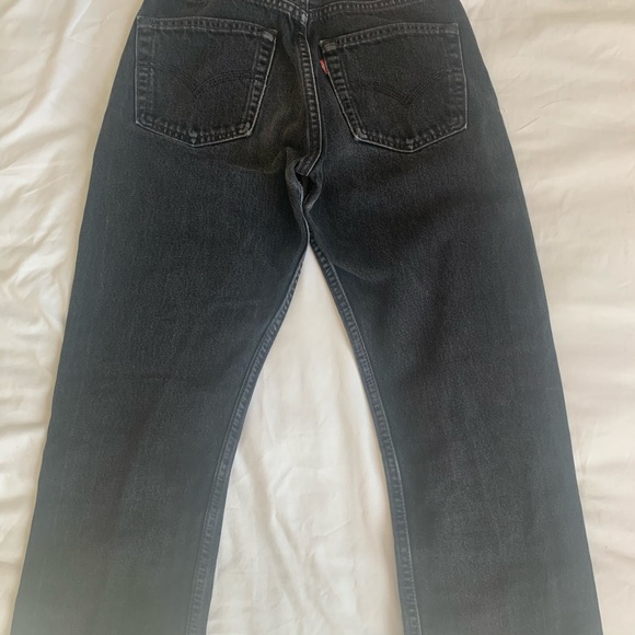 Vintage 501's. Jet black with faded back and knees SZ 24 - Picture 2 of 10